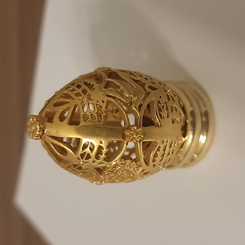 1988 Franklin Mint Golden Filigree Easter Egg - Picture 2 of 9